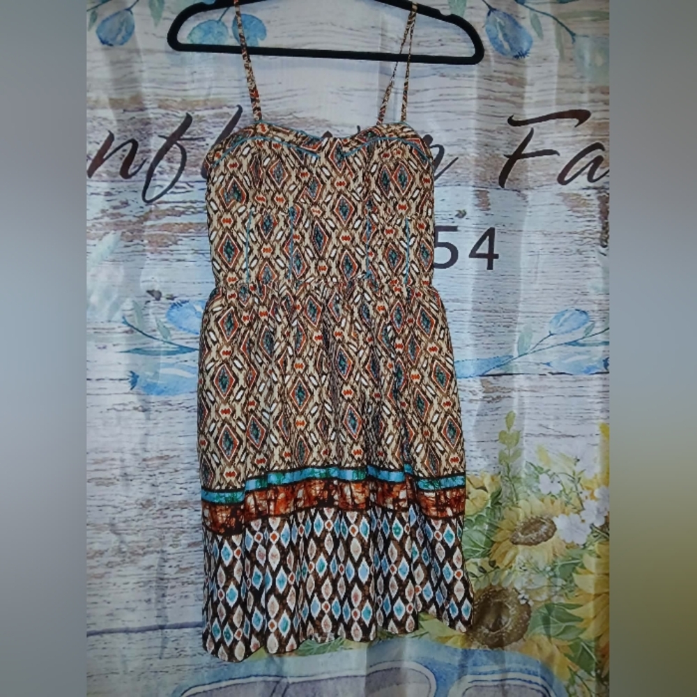 American Rag Multicolor Geometric Midi Dress